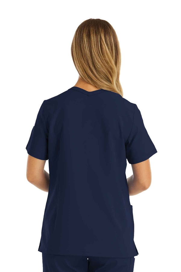 Women’s Double V-neck Top (Navy) Nursing