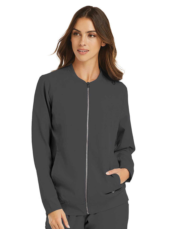 Women's Warm-up Zip Jacket (Pewter) Diagnostic Sonography