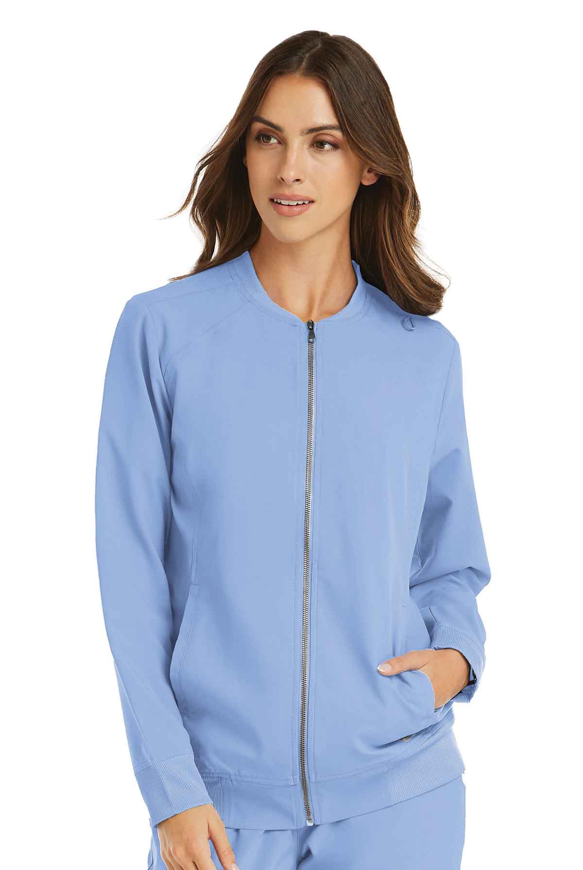 Women's Warm-up Zip Jacket (Ceil Blue) TCC Respiratory Program