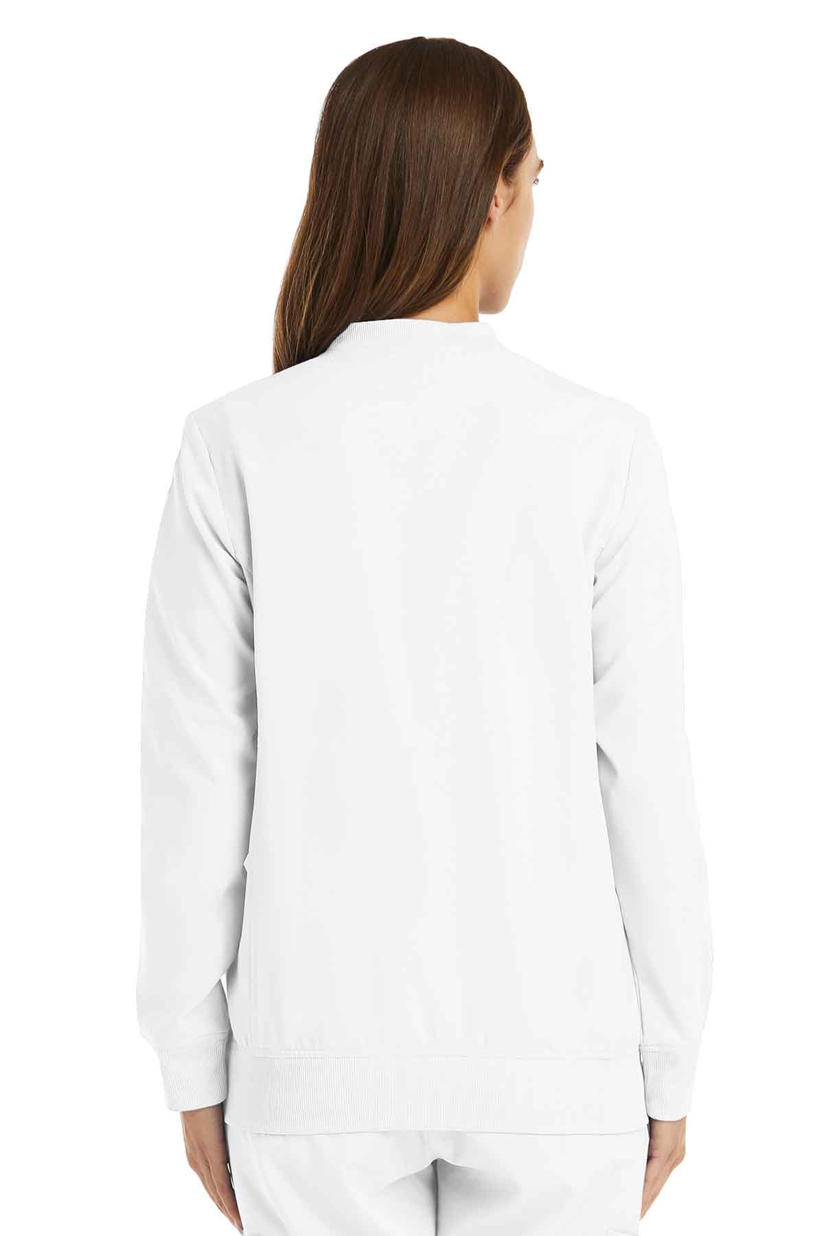 Women's Warm-up Zip Jacket (White) Diagnostic Medical Sonography