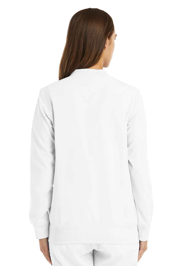 Women's Warm-up Zip Jacket (White) Diagnostic Medical Sonography