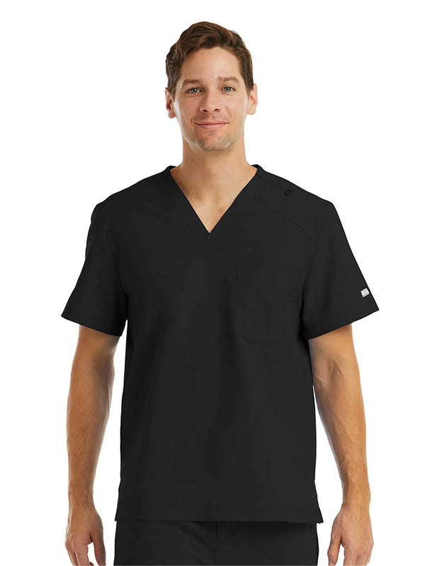 Men's Chest Pocket V-neck Top