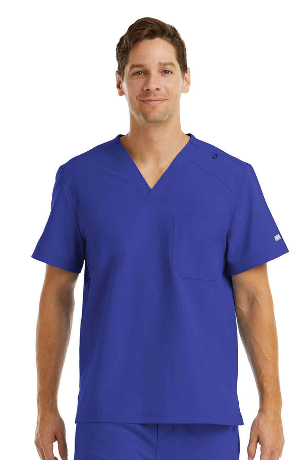 Men's Chest Pocket V-neck Top