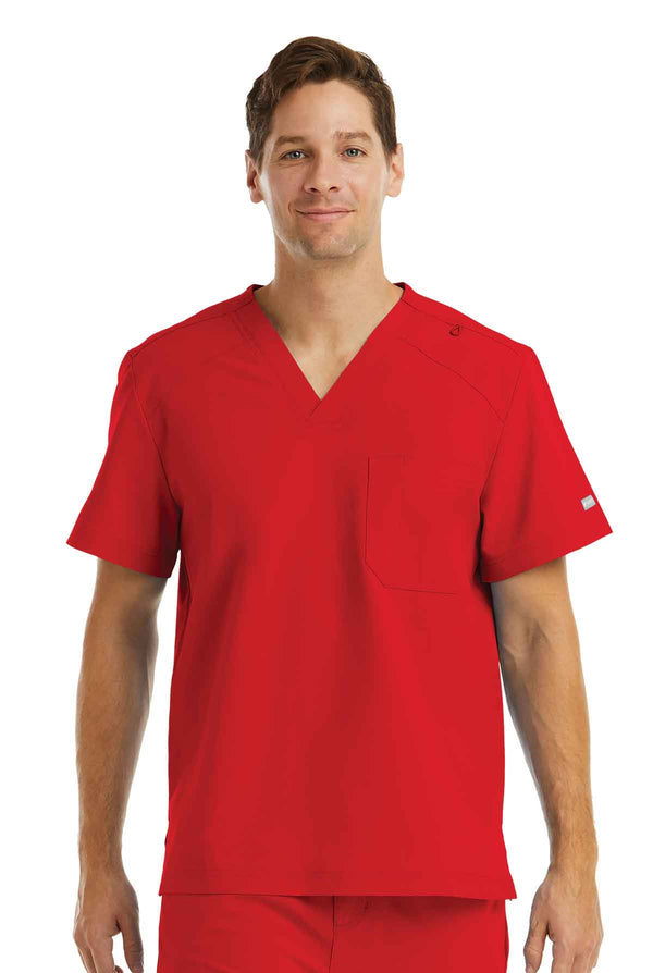 Men's Chest Pocket V-neck Top - Invasive Cardiovascular Technology