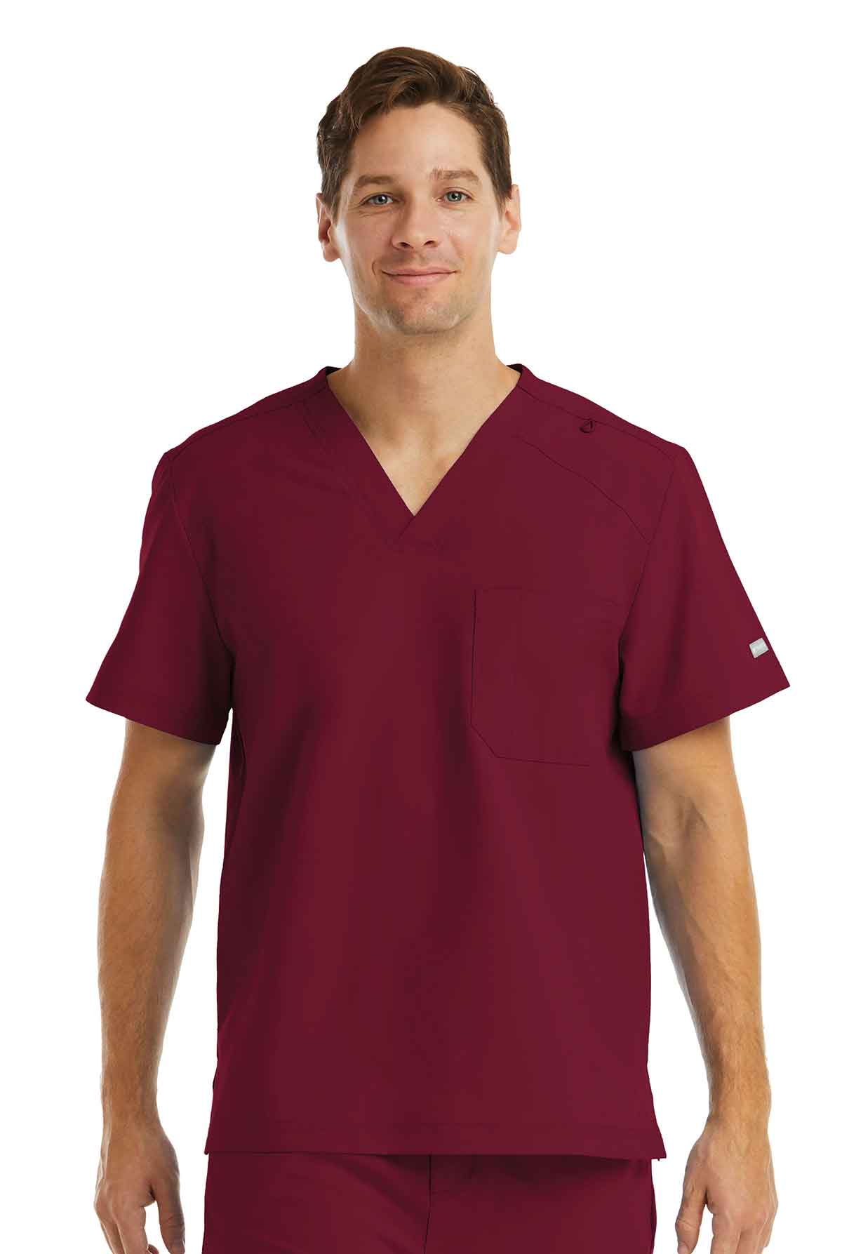 Men's Chest Pocket V-neck Top - Birdville ISD (BCTAL)