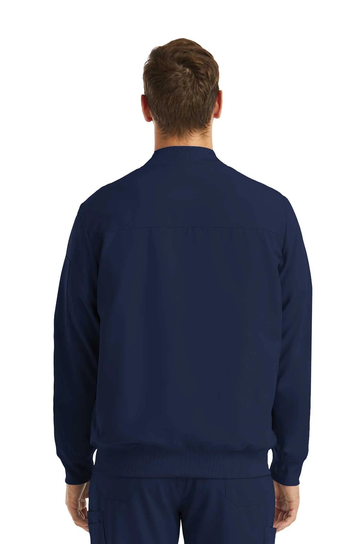 Men’s Front Zip Warm-up Jacket (Navy) Nursing
