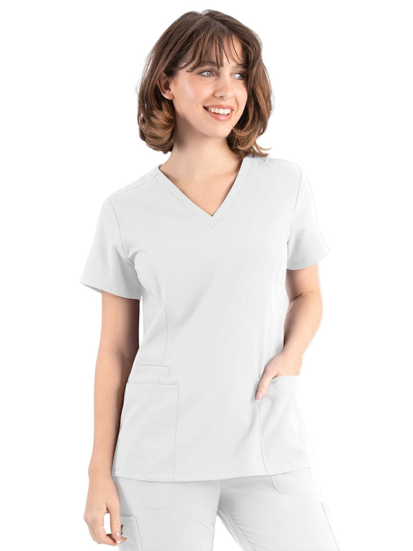 Women’s Double V-neck Top - Diagnostic Medical Sonography